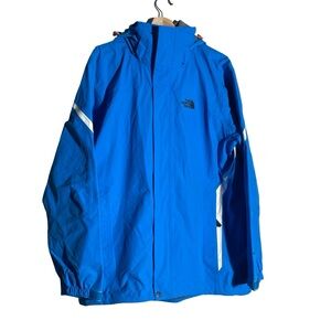 The North Face HyVent‎ Rain Jacket Men’s Medium Blue Waterproof Hooded Wind
